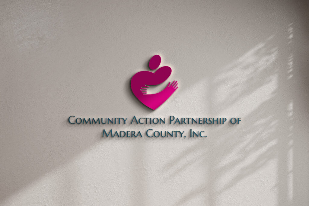 Community Action Partnership of Madera County Wall Mock Up with Logo